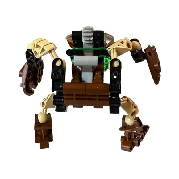 Vintage LEGO BIONICLE Pahrak Brown Green 8560 Set with  Vintage  BIONICLE Pahrak Brown Green 8560 Set with Canister Complete Set